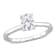 1 CT DEW Oval Created Moissanite Solitaire Engagement Ring in Sterling Silver
