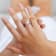 8-8.5MM Freshwater Cultured Pearl and 1/10 CT TW Diamond Open Heart Ring
in Sterling Silver