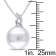 12-12.5MM Freshwater Cultured Pearl and Diamond Twist Pendant with Chain
in Sterling Silver