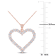 2 2/5 CT DEW Created Moissanite Heart Pendant with Chain in Rose Plated
Sterling Silver