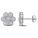 1 CT TW Diamond Flower Stud Earrings in 14k White Gold
