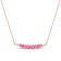 3/4ctw Pink Tourmaline Bead Bar Necklace in Rose Plated Sterling Silver