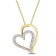 1/10ctw Diamond Double Heart Pendant with Chain in 18K Yellow Gold Over
Sterling Silver