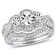 1/4 CT TW Diamond 3-Stone Bridal Set in Sterling Silver