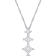 4/5 CT TW Diamond 3-Stone Drop Pendant with Chain in 14K White Gold