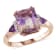 3 2/5 CT TGW Ametrine, Amethyst and Diamond Accent Ring in 18K Rose Gold
Over Sterling Silver