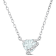 5/8 CT TGW Aquamarine and Diamond Accent Heart Swirl Pendant with Chain
in Sterling Silver