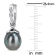 9-9.5MM Tahitian Cultured Pearl and Diamond Accent Infinity Hoop
Earrings in 10K White Gold