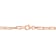 3.5MM Fancy Paperclip Chain Bracelet in 18K Rose Gold Over Sterling Silver