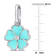1/6 CT TGW White Topaz with Light Blue Enamel Flower Hoop Earrings in
Sterling Silver
