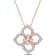 2 CT TGW Morganite and White Topaz Floral Pendant with Chain in Rose
Plated Sterling Silver