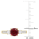 1 1/3 CT TGW Created Ruby, Created White Sapphire & Diamond Accent 3
Stone Ring in 10K Yellow Gold