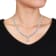 38 CT TGW Cubic Zirconia Teardrop Necklace in Sterling Silver