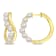 3.5-4MM Freshwater Cultured Pearl Hoop Earrings in 14K Yellow Gold Over
Sterling Silver
