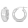 18mm Huggie Hoop Earrings in 10k White Gold