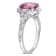 3 CT TGW Pink Topaz and White Sapphire with Diamond Accent Vintage Halo
Ring in 10K White Gold