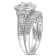1/4 CT TW Diamond Oval Bridal Ring Set in Sterling Silver