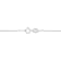 Curb Link Chain Bracelet in Platinum, 7 in