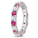 3 3/4 CT TGW Created Ruby and Created White Sapphire Full Eternity Ring
in Sterling Silver