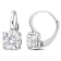 3 1/5 CT DEW Created Moissanite Solitaire Leverback Earrings in Sterling Silver