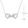 Diamond Accent Double Heart Infinity Pendant with Chain in Sterling Silver