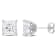 6 CT TGW Princess Cut Created Moissanite Stud Earrings in Sterling Silver