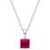 1 1/2 CT TGW Created Ruby Pendant with Chain in Sterling Silver