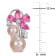 Pink Cultured Pearl & 4 1/4 ctw Created Pink and White Sapphire
Earrings in Sterling Silver