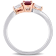 7/8 CT TGW Ruby and Diamond Accent 3-stone Ring in 2-tone 14K White
& Rose Gold