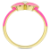 1/8 CT TGW Created White Sapphire Butterfly Pink Enamel Ring in Yellow
Plated Sterling Silver