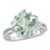 6 1/2 CTW Green Quartz and Diamond Accent Swirl Ring in Sterling Silver