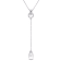 8-8.5 MM Freshwater Cultured Pearl and White Topaz Drop Pendant with
Chain in Sterling Silver