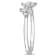 0.06 CT TW Diamond Floral Band in Sterling Silver