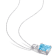 7 1/2 CT TGW Sky Blue and White Topaz Pendant with Chain in Sterling Silver