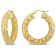 31.5MM Diamond Cut Hoop Earrings in 18K Yellow Gold Over Sterling Silver