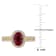 1 3/8 CT TGW Ruby and 1/3 CT TW Diamond Floral Halo Double Row Ring in
14K Yellow Gold