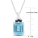 7 3/4 CT TGW Sky Blue Topaz and Black Sapphire Pendant with Chain in
Sterling Silver