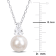 8.5-9MM Freshwater Cultured Pearl and 5/8 CT TGW Created Sapphire
Pendant in Sterling Silver