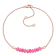 4/5 CT TGW Pink Tourmaline Bead Bar Bracelet in Rose Plated Sterling Silver