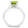 1 1/2 CTW Peridot Solitaire Ring in Sterling Silver