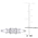1 CT TW Lab-Grown Diamond 3-Stone Ring in 14K White Gold
