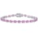 13 1/2 CT TGW Created Pink Sapphire Tennis Bracelet in Sterling Silver