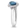 2 1/5 CT TGW London Blue Topaz, Sky Blue Topaz with 1/5 CT TW Diamond
Ring in 14K White Gold
