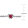 8-2/5 CT TGW Created Ruby, Created White Sapphire Station Halo Heart
Tennis Bracelet in Silver