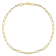 6MM Polished Paperclip Chain Necklace in Yellow Plated Sterling Silver
