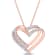 1/5ctw Diamond Open Heart Pendant with Chain in 18K Rose Gold Over
Sterling Silver