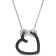 Diamond Accent Infinity Heart Pendant with Chain in Sterling Silver with
Black Rhodium Plating