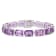 45 CT TGW Emerald-Cut Amethyst Tennis Bracelet in Sterling Silver