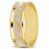 Ladies 6mm Ribbed and Striped Curved Wedding Band in 14K Yellow Gold