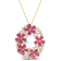 11 1/4 CT TGW Ruby and 1 CT TW Diamond Floral Pendant with Chain in 14K
2-Tone Gold